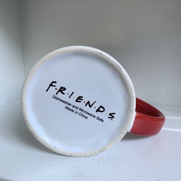 Friend's Central Perk Christmas Candy Cane Holly Large Coffee Mug Ceramic - Picture 6 of 7